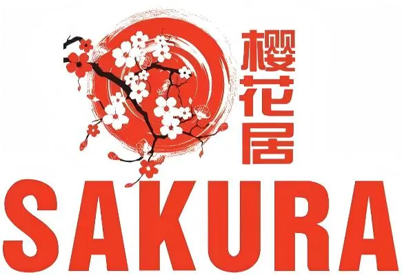 SAKURA restaurant logo with cherry blossom design at SAKURA, a Asian-Restaurant in Ludlow